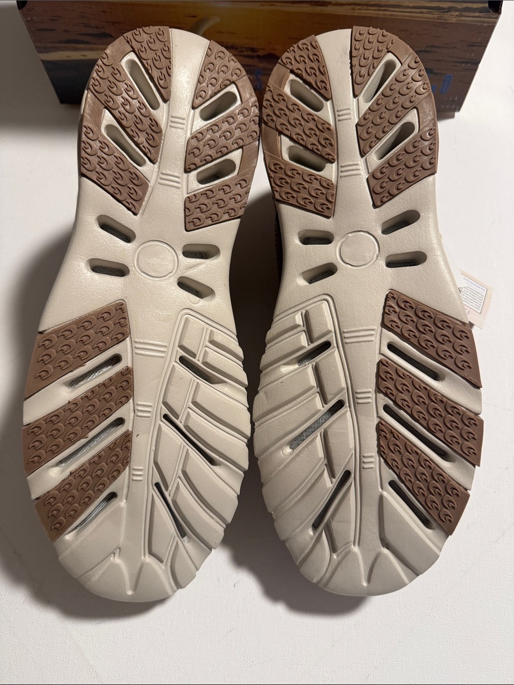 Boat Deck Shoes Mens 12 Mesh Brown Island Surf - Picture 5 of 6